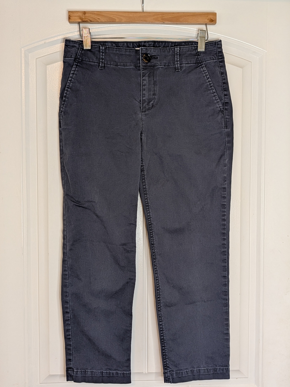 LOFT Petites Gray Slim Cropped Mid Rise Chino Pants - Picture 2 of 13